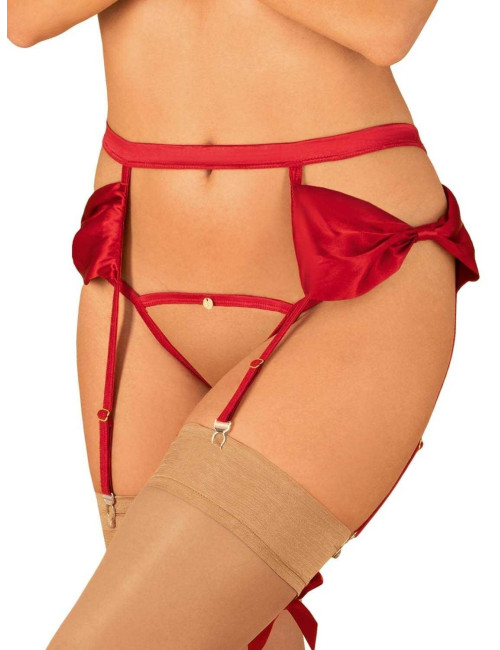 Rubinesa Porte-jarretelles - Rouge Obsessive 