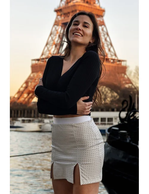 Jupe courte blanche Cassandra Be lily