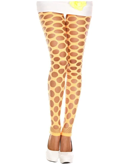Legging fluo orange à trous - MH35158NEO Music Legs