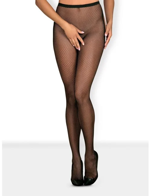 S233 Collants ouverts - Noir Obsessive