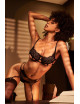 Ensemble 3 pièces en dentelle - MAL8889BLK Mapalé 