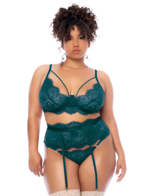 Ensemble 3 pièces grande taille vert - MAL8866XSEAG Mapalé 
