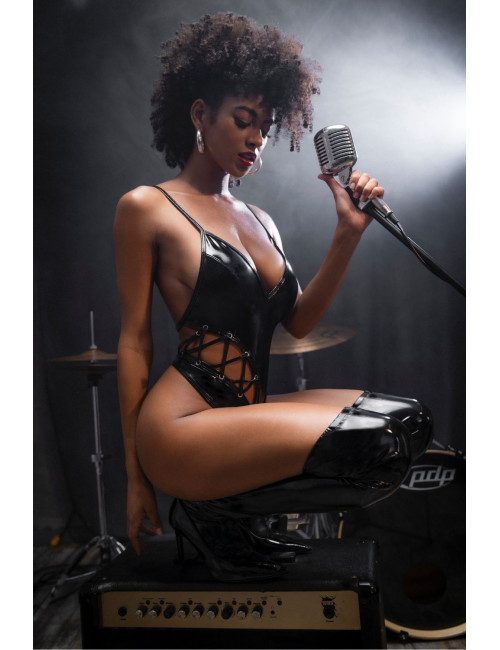 Body string en vinyle noir Mapalé 