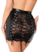 F341 Minijupe corsetée Noir Handmade 