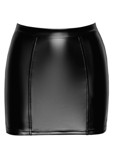 F341 Minijupe corsetée Noir Handmade 