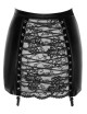 F341 Minijupe corsetée Noir Handmade 