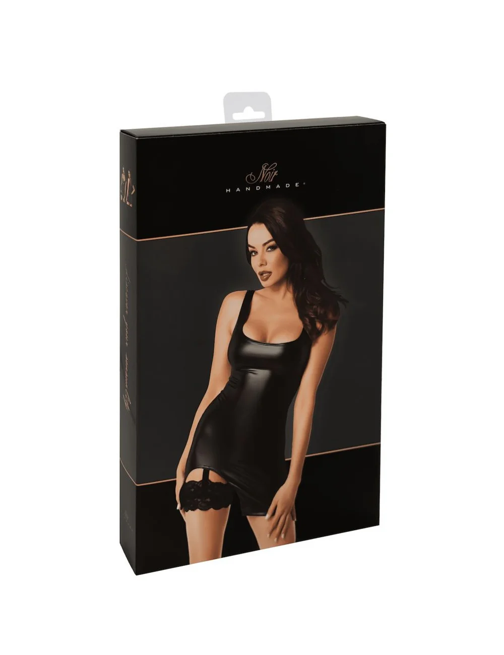 F344 Mini robe en veloutine Noir Handmade 