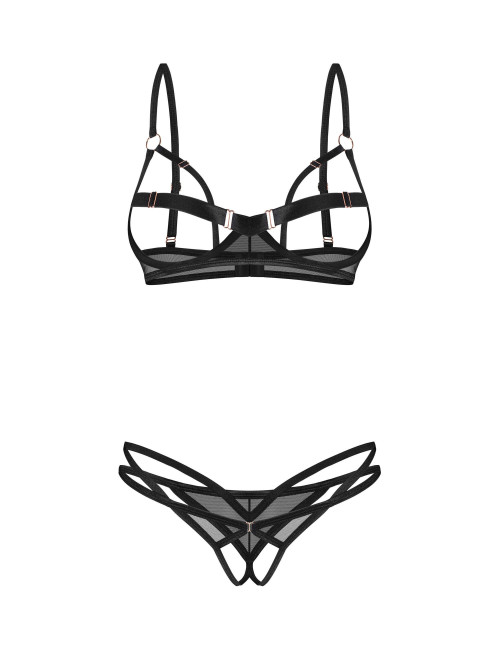 Euridia ensemble ouvert 2 pièces - Noir Obsessive Freedom 