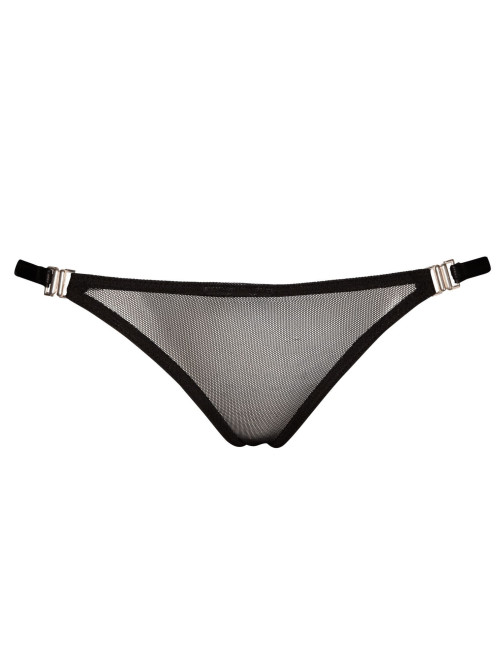 F119 Culotte avec élément en tulle Noir Handmade 