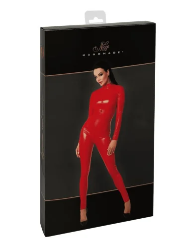 F353 Combinaison Orgia Rouge Noir Handmade 
