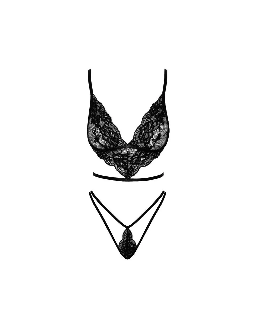 French Kiss 240 ensemble lingerie - noir Kissable par Noir Handmade 