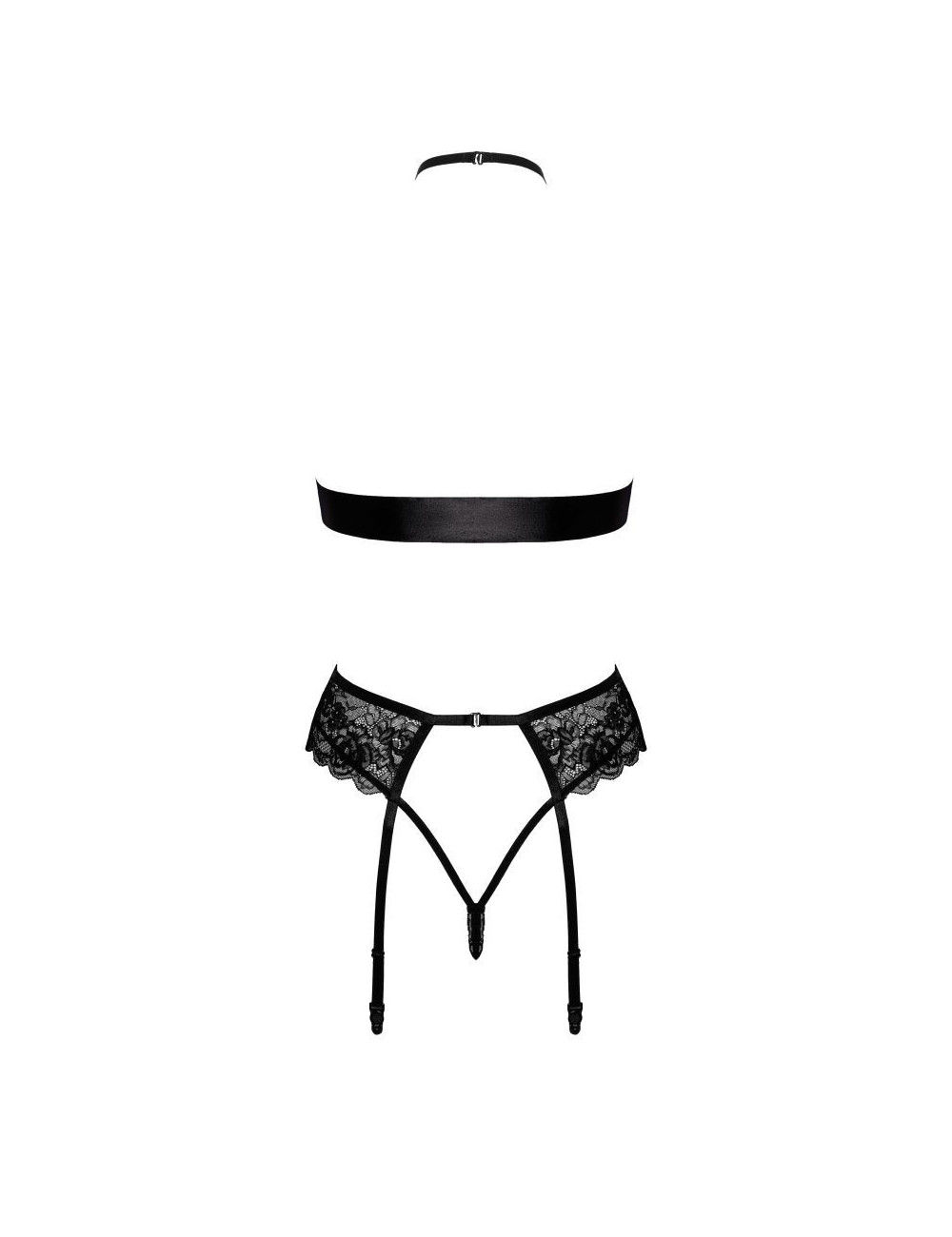 Bondage 244 ensemble lingerie 4 pièces - noir Kissable par Noir Handmade 