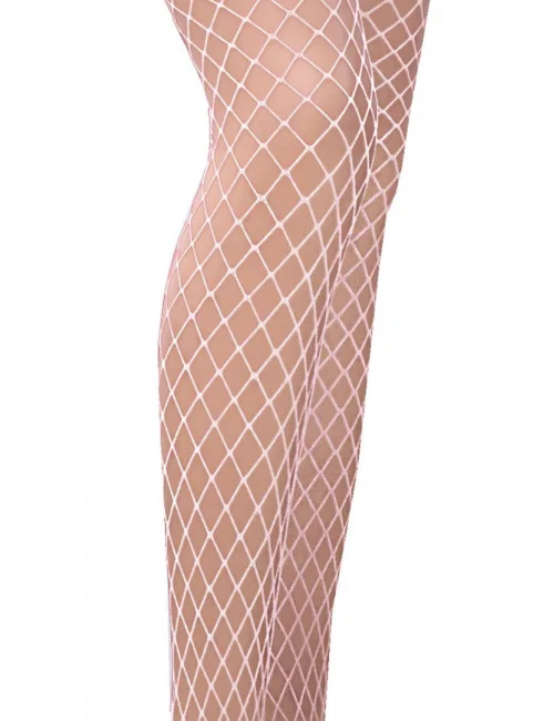 TI019 Collants Résille - Blanc Passion Lingerie