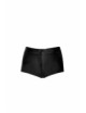 F318 Short wetlook imprimé crocodile sauvage Noir Handmade 