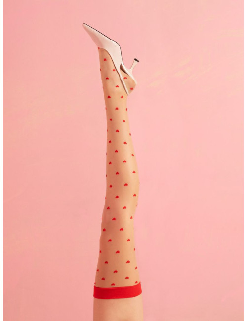 Love booster Bas 15 DEN - Rouge et poudre Fiore 