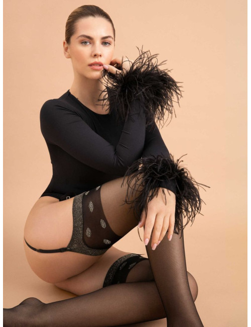 Luxe bas 15 den - Noirs Fiore 