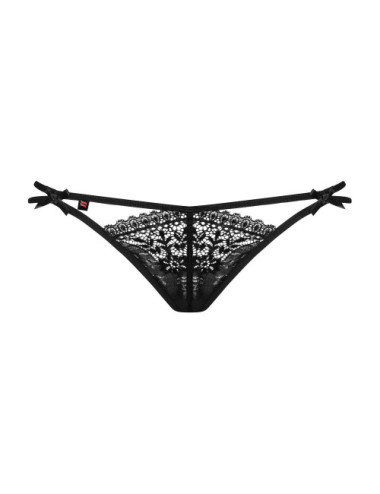 Intensa String Double Lanière - Noir Obsessive 