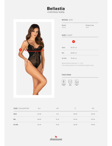 Bellastia body ouvert- Noir Obsessive 