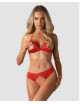 870-SEC-3 Ensemble ouvert 2 pcs - Rouge Obsessive 