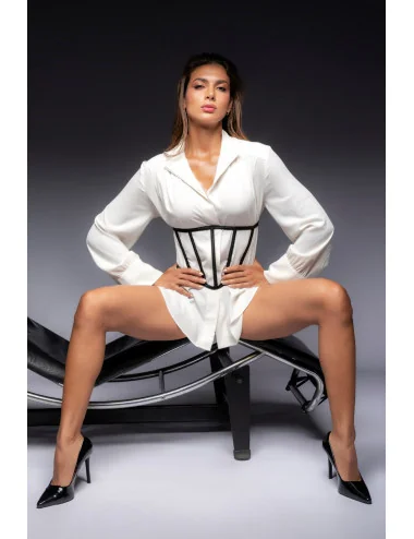 Serre taille et string noir - MAL2789BLK Mapalé 