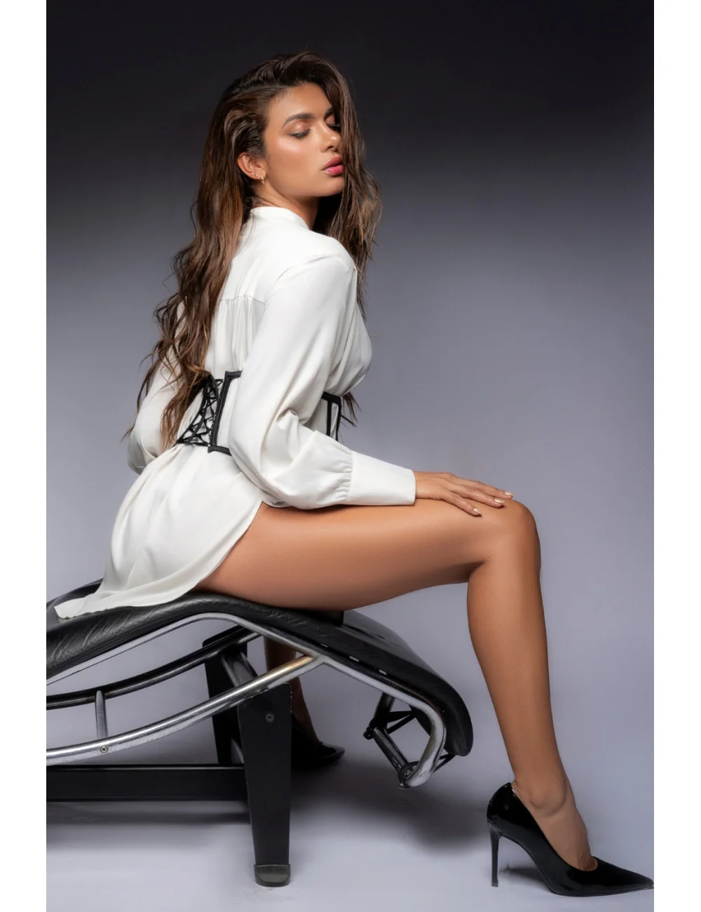 Serre taille et string noir - MAL2789BLK Mapalé 