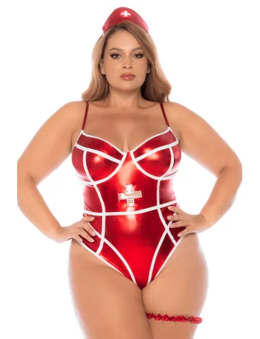 Costume sexy infirmière grande taille 3 pièces - MAL60041XASHW Mapalé 