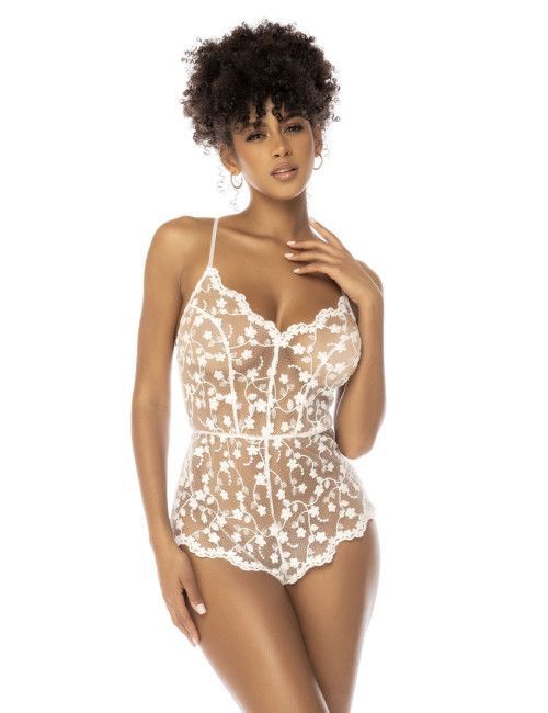 Body blanc transparent Celina Mapalé 