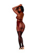 Ensemble 4 pièces soutien gorge, tour de cou, string et porte jarretelles rouge - DG11776GAR Dreamgirl 