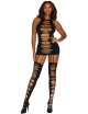 Bodystocking noir opaque ajouré devant derrière - DG0233BLK Dreamgirl 