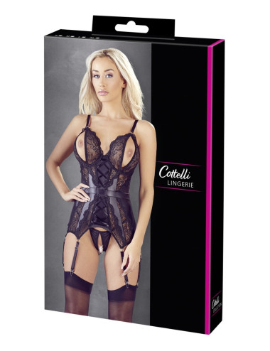 Bustier noir avec jarretelles amovibles - OR2632632BLK COTTELLI & DIVERS 
