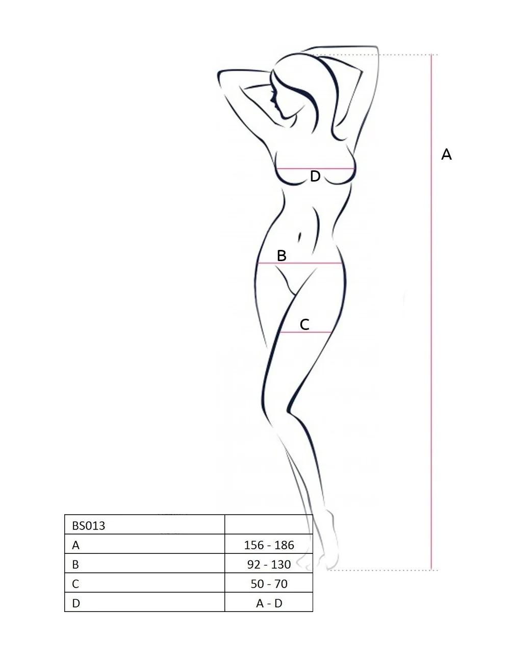 BS013B Bodystocking - Noir Passion Lingerie 